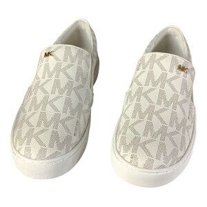 Michael Michael Kors Keaton Slip On Sneakers Womens Shoes Monogram MK Logo Sz 7M